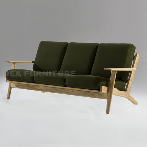 Hans J Wegner Style GE 290 3 Seat Sofa