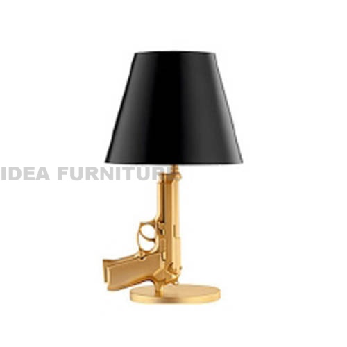 Bedside gun lamp