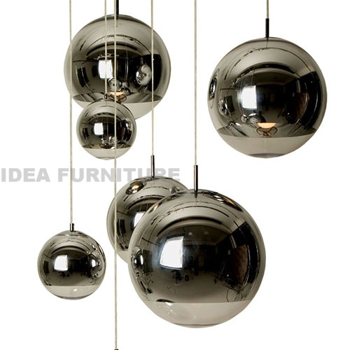 Mirror ball pendant lamp