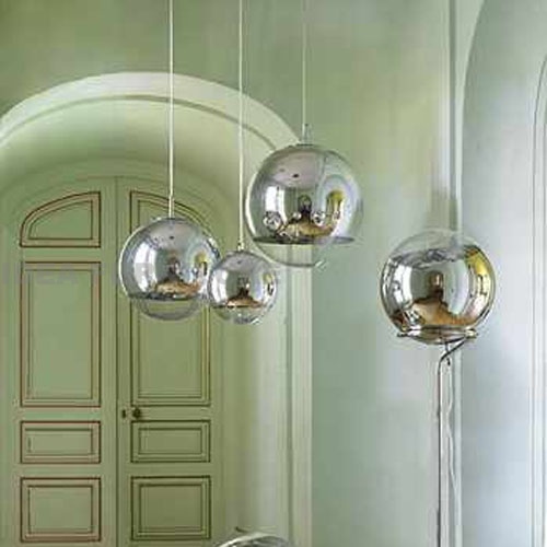 Mirror ball pendant lamp