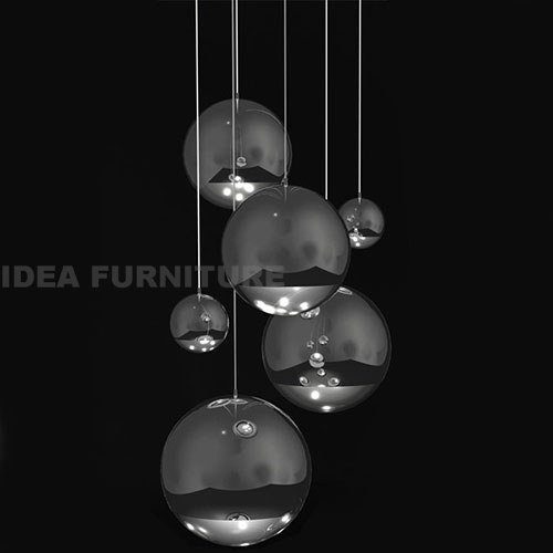 Mirror ball pendant lamp