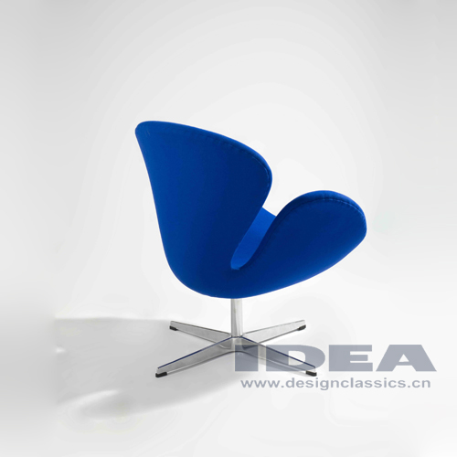 Swan Chair Blue Fabric