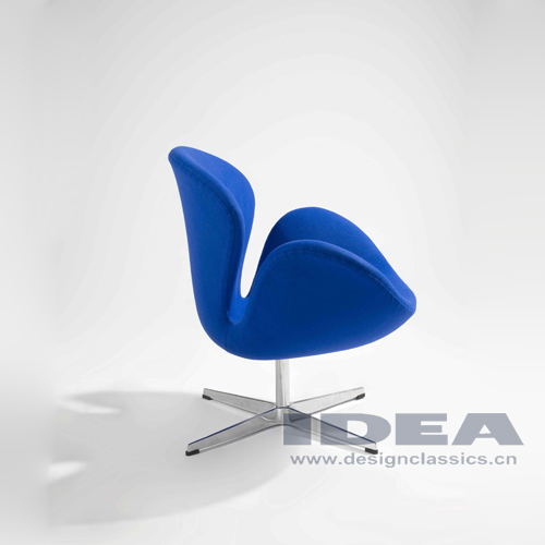 Swan Chair Blue Fabric