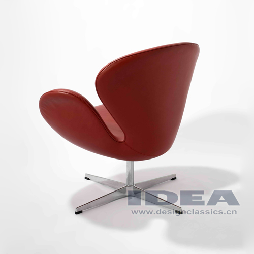 Swan Chair Red Leather