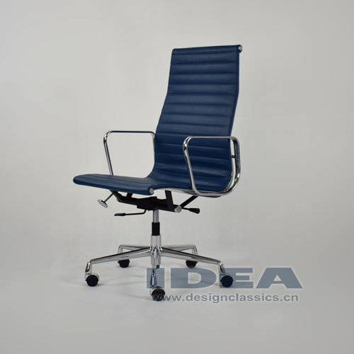 Eames Style Aluminum Office Chair Blue