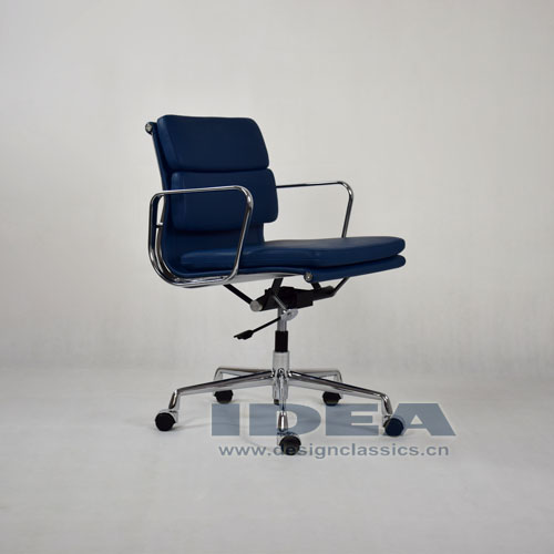 Eames Low Back Softpad Chair Blue