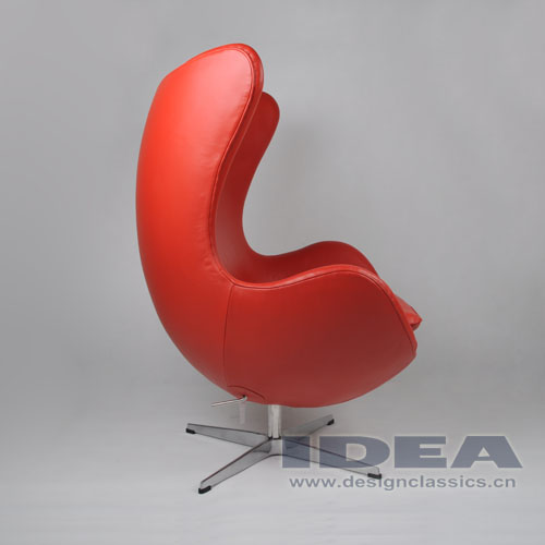 Egg Chair Red Leather