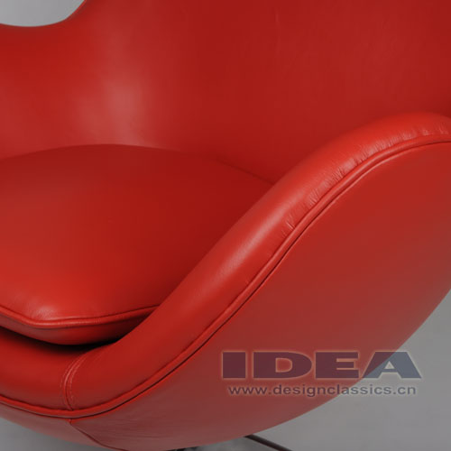 Egg Chair Red Leather