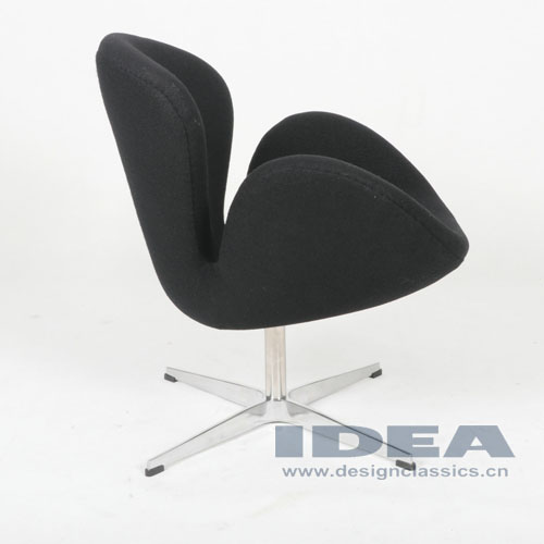 Swan Chair Black Fabric