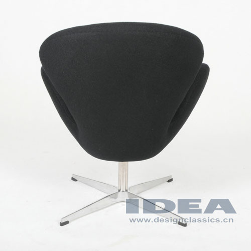 Swan Chair Black Fabric