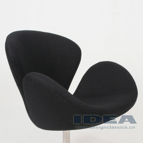 Swan Chair Black Fabric