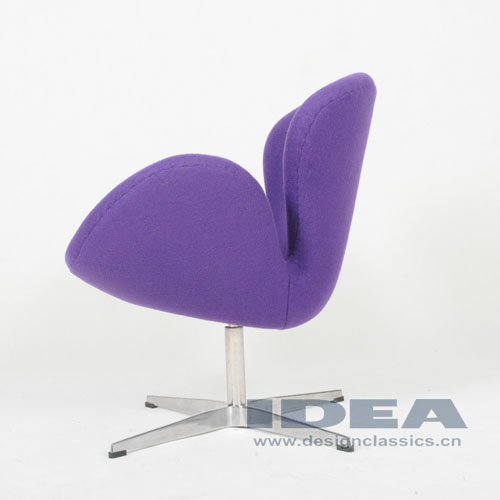 Swan Chair Purple Fabric