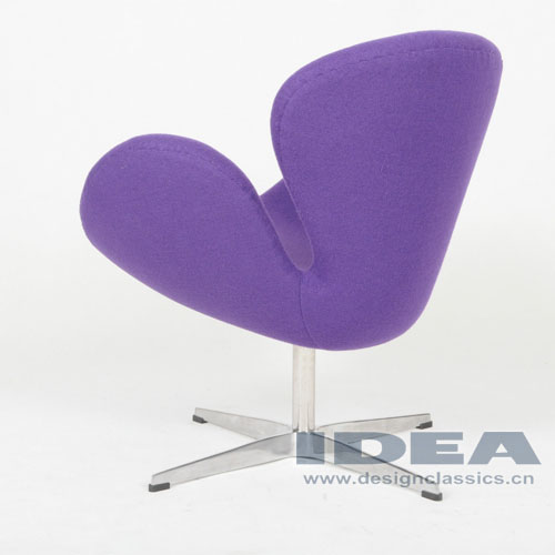 Swan Chair Purple Fabric