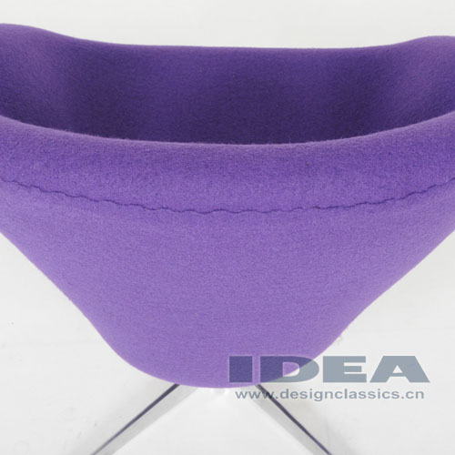 Swan Chair Purple Fabric