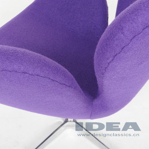 Swan Chair Purple Fabric