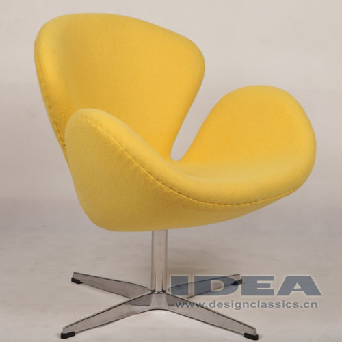 Swan Chair Yellow Fabric