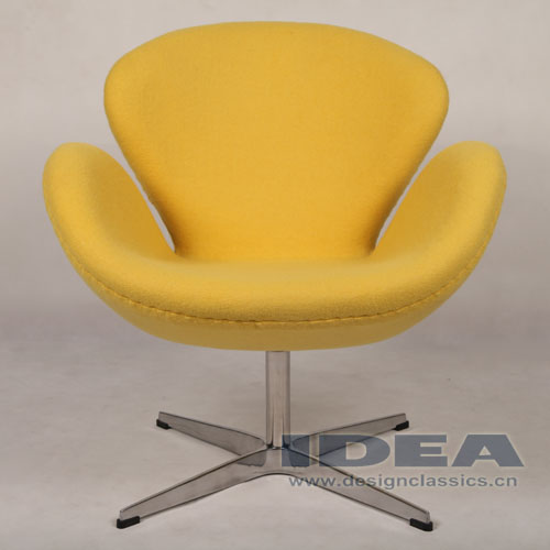 Swan Chair Yellow Fabric