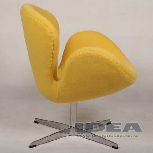 Swan Chair Yellow Fabric