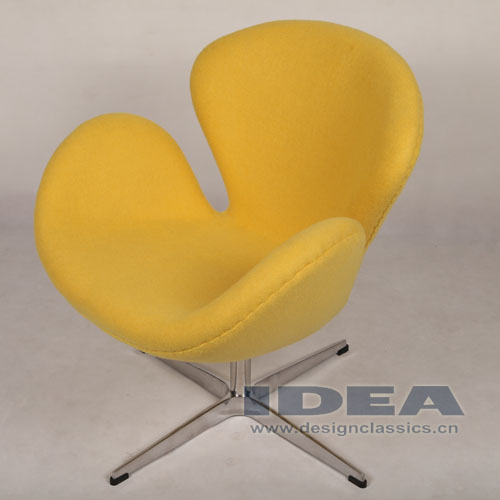 Swan Chair Yellow Fabric