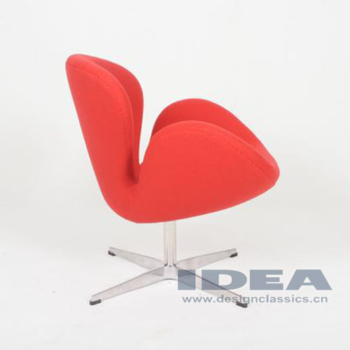 Swan Chair Red Fabric