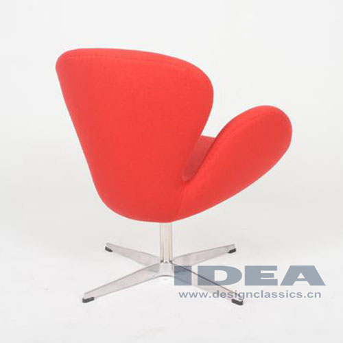 Swan Chair Red Fabric