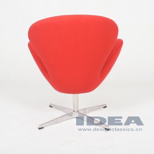 Swan Chair Red Fabric