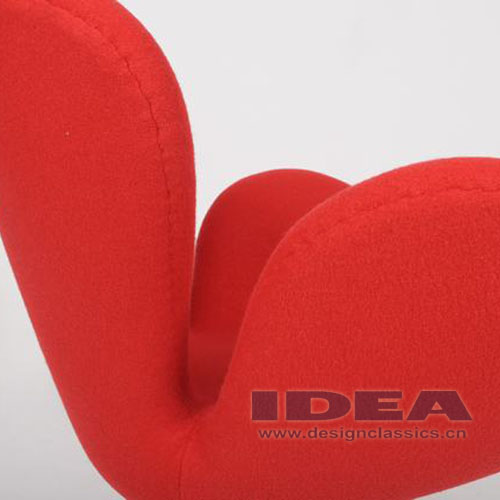 Swan Chair Red Fabric