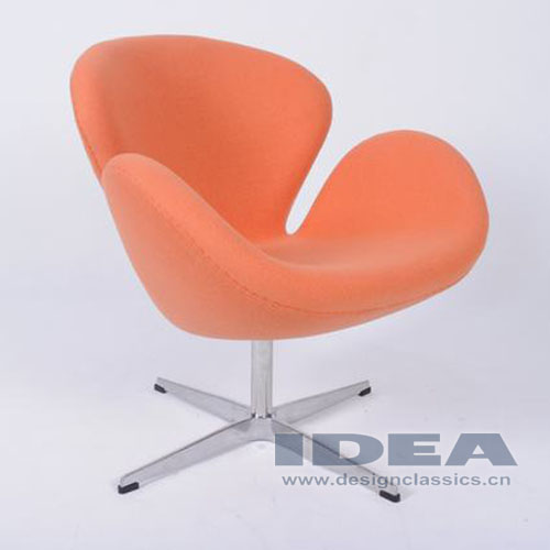 Swan Chair Orange Fabric