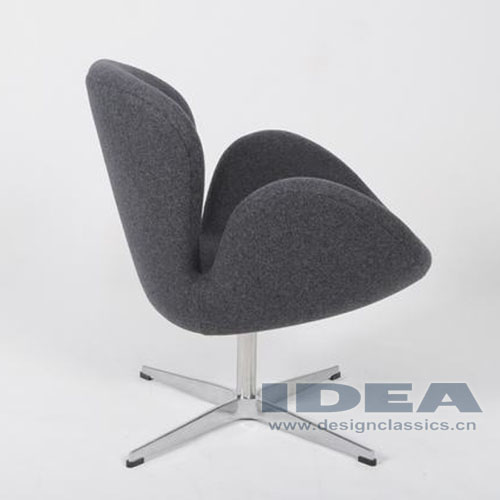 Swan Chair Grey Fabric