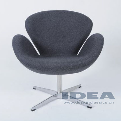 Swan Chair Grey Fabric