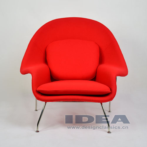 Womb Chair Red Fabric