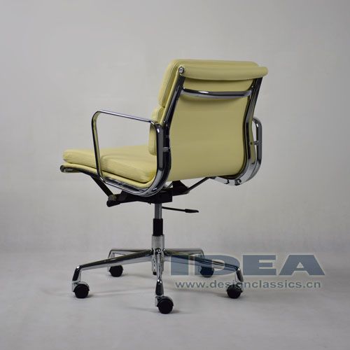 Eames Low Back Softpad Chair Cream White Leather