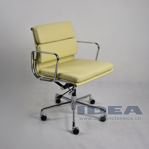 Eames Low Back Softpad Chair Cream White Leather