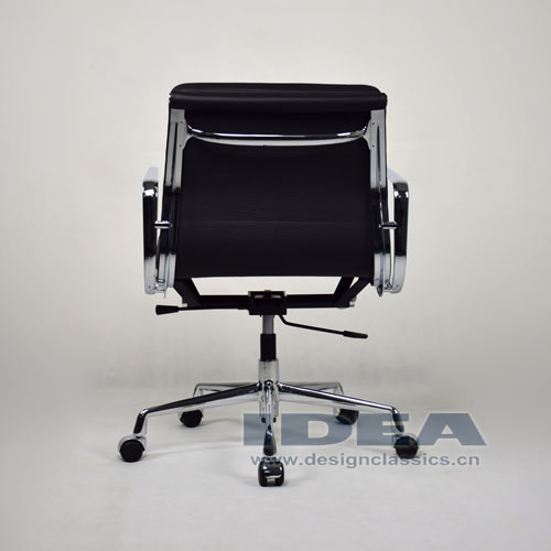 Eames Low Back Softpad Chair Black Leather