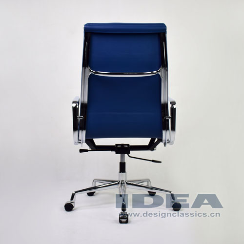 Eames Softpad High Back Office Chair Blue Leather