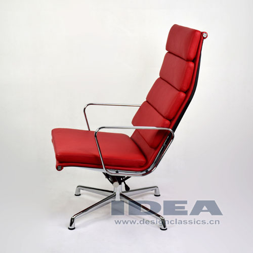 Eames Management Lounge Chair Red Leather