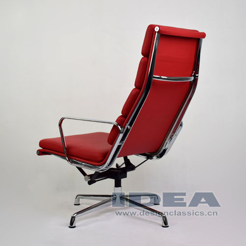 Eames Management Lounge Chair Red Leather