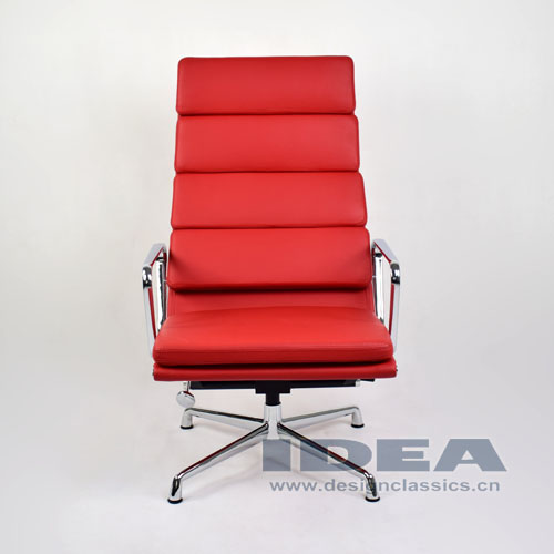 Eames Management Lounge Chair Red Leather